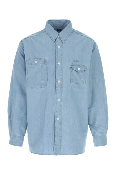 Nanamica Regular Collar Chambray Shirt In Blue