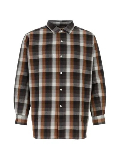Nanamica Regular Collar Wind Shirt In Brown