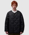 Nanamica Reversible Down Cardigan In Charcoal