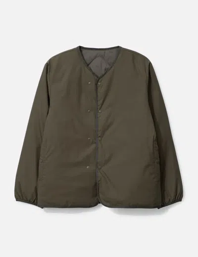 Nanamica Reversible Down Cardigan In Green