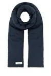 Nanamica Navy Blue Nylon Reversible Scarf In Blue