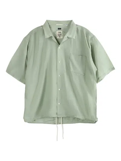 Nanamica Short-sleeve Button-down Shirt In Green
