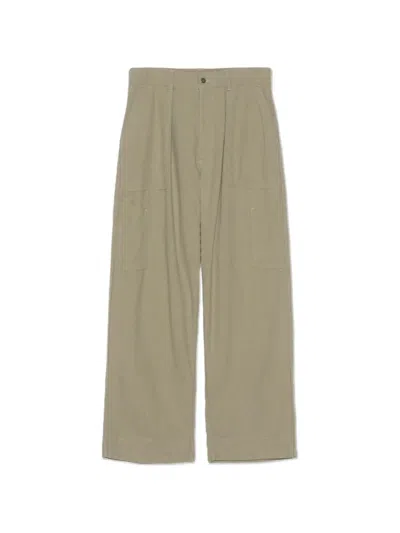 Nanamica Silk-nep Twill Trousers In Neutral