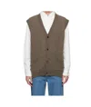 Nanamica Brown Kodenshi Wool Vest In Multicolor