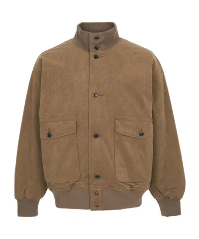 Nanamica Stand-up Collar Jacket In Brown