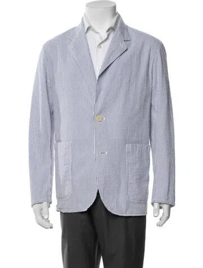 Pre-owned Nanamica Striped Jacket In Blue