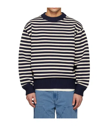 Nanamica Striped Sweater In Black