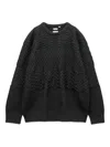 Nanamica Textured Crew-neck Sweater In Black
