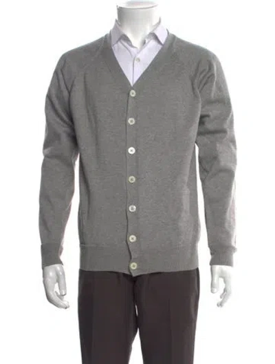 Pre-owned Nanamica V-neck Long Sleeve Cardigan In Gray