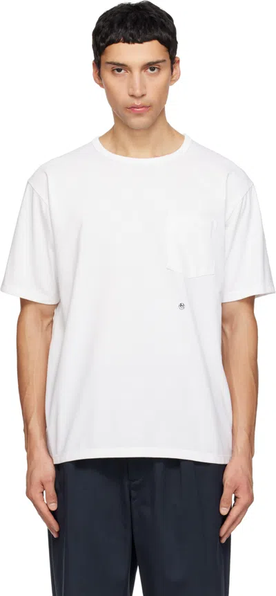 Nanamica White Coolmax Jersey Pocket T-shirt