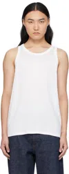 Nanamica White Loopwheel Coolmax Jersey Tank Top In White