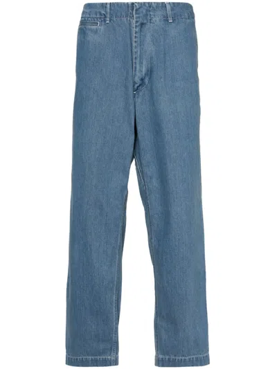 Nanamica Wide-leg Chino Jeans In Blue