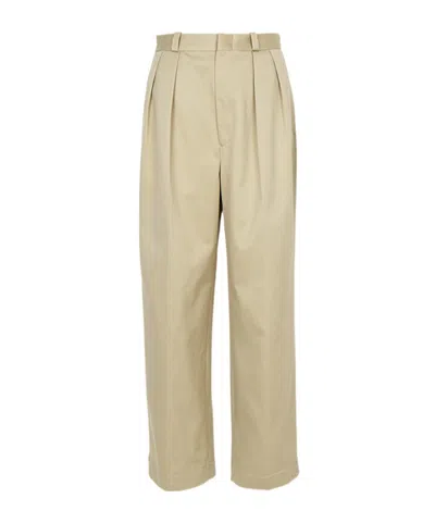 Nanamica Wide-leg Twill Casual Pants In Neutral