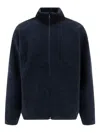 Nanamica Zipped Wool Sweater Knitwear Blue In Blue