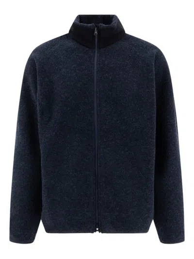 Nanamica Zipped Wool Sweater Knitwear Blue