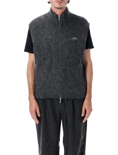 Nanamica Zip Up Mohair Vest In Gray