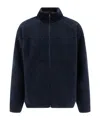 Nanamica Zipped Wool Sweater Knitwear Blue In Black