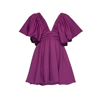 Nanas Women's Pink / Purple Gaia Dress Aubergine In Pink/purple