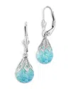Nancy B Floating Turquoise Drop Earrings - Exclusive In Sterling Silver