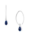 Nancy B Threader Sapphire Drop Earrings - Exclusive In Blue/silver