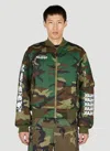 Nancy Camouflage Bomber Jacket In Green