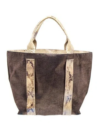 Pre-owned Nancy Gonzalez Canvas Top Handle Bag