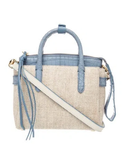 Pre-owned Nancy Gonzalez Canvas Tote In Blue/neutrals