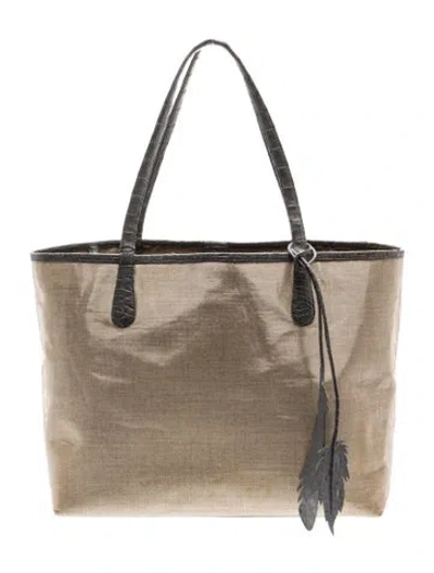 Pre-owned Nancy Gonzalez Canvas Tote In Neutrals