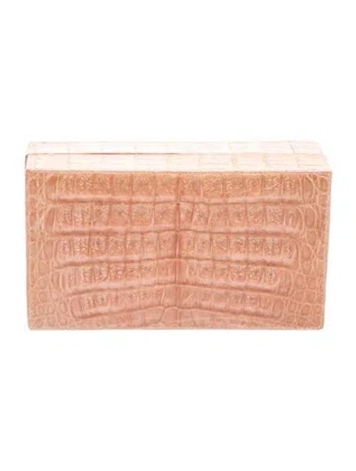 Pre-owned Nancy Gonzalez Crocodile Clutch In Brown