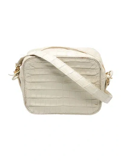 Pre-owned Nancy Gonzalez Crocodile Crossbody Bag In Neutrals