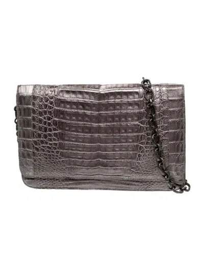 Pre-owned Nancy Gonzalez Crocodile Minaudière