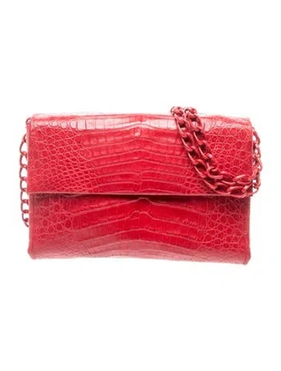 Pre-owned Nancy Gonzalez Crocodile Shoulder Bag In Multi