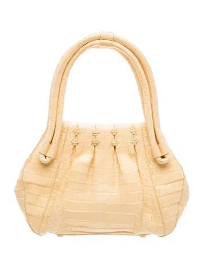 Pre-owned Nancy Gonzalez Crocodile Shoulder Bag In Neutral