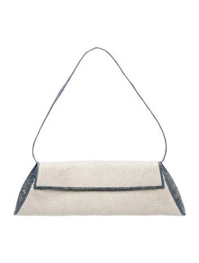 Pre-owned Nancy Gonzalez Crocodile Shoulder Bag In Neutral