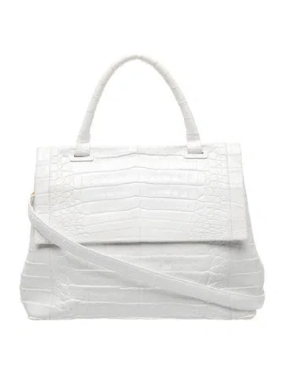 Pre-owned Nancy Gonzalez Crocodile Top Handle Bag In Blue