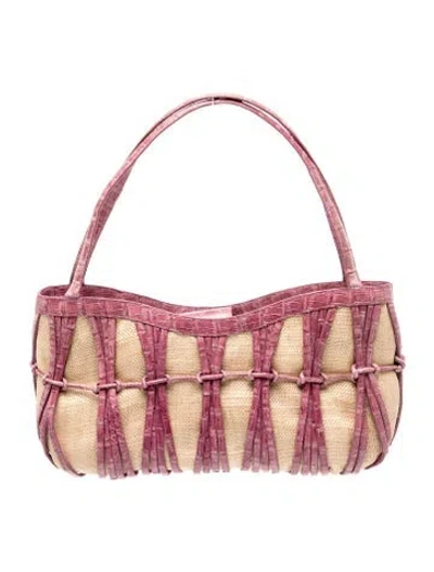 Pre-owned Nancy Gonzalez Crocodile Top Handle Bag In Multi