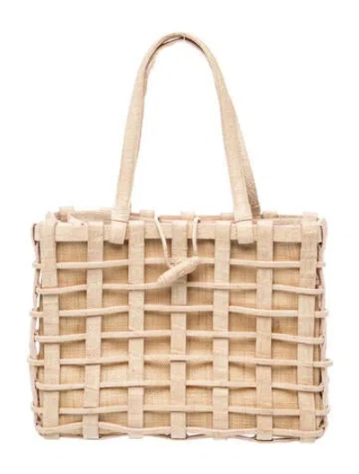 Pre-owned Nancy Gonzalez Crocodile Top Handle Bag In Neutrals