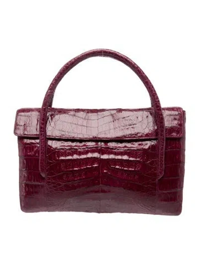 Pre-owned Nancy Gonzalez Crocodile Top Handle Bag In Pink
