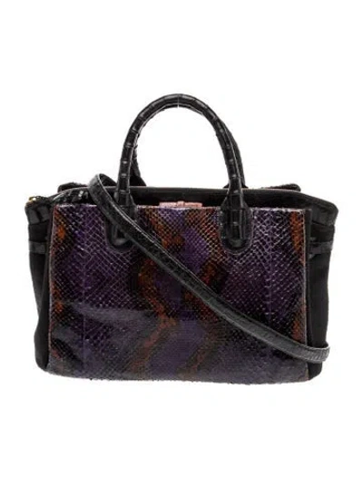 Pre-owned Nancy Gonzalez Crocodile Top Handle Bag In Purple