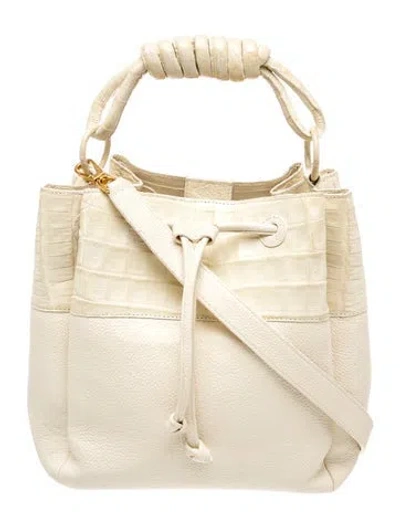 Pre-owned Nancy Gonzalez Leather Bucket Bag In Neutrals