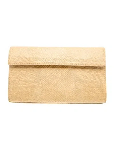 Pre-owned Nancy Gonzalez Leather Clutch In Neutral
