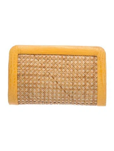 Pre-owned Nancy Gonzalez Leather Clutch In Neutral
