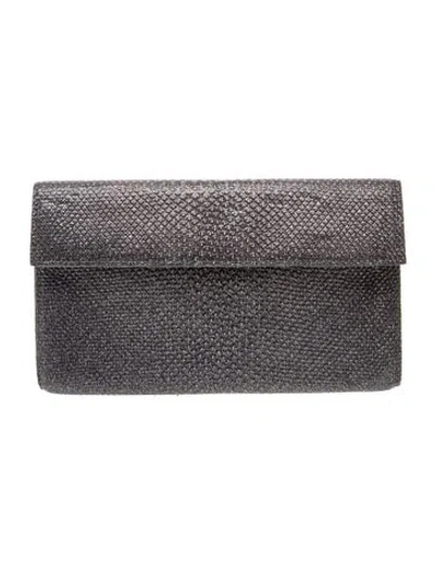 Pre-owned Nancy Gonzalez Leather Clutch In Silver