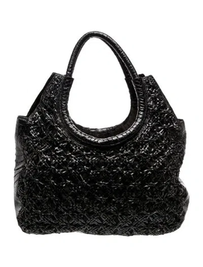 Pre-owned Nancy Gonzalez Leather Shoulder Bag In Black