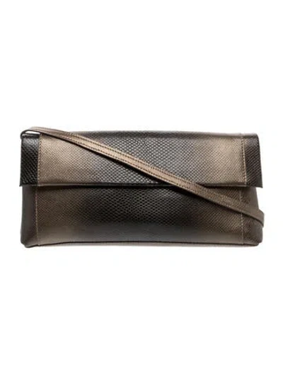 Pre-owned Nancy Gonzalez Leather Shoulder Bag In Gray