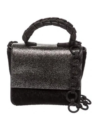 Pre-owned Nancy Gonzalez Leather Top Handle Bag In Black