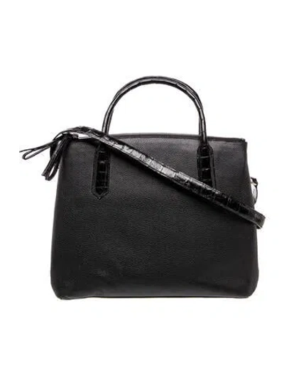 Pre-owned Nancy Gonzalez Leather Top Handle Bag In Black