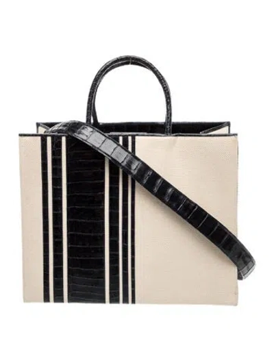 Pre-owned Nancy Gonzalez Leather Top Handle Bag In Neutral