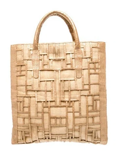 Pre-owned Nancy Gonzalez Leather Tote In Neutrals