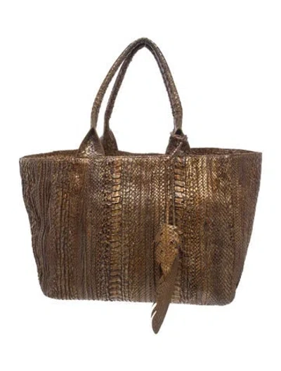 Pre-owned Nancy Gonzalez Lizard Top Handle Bag